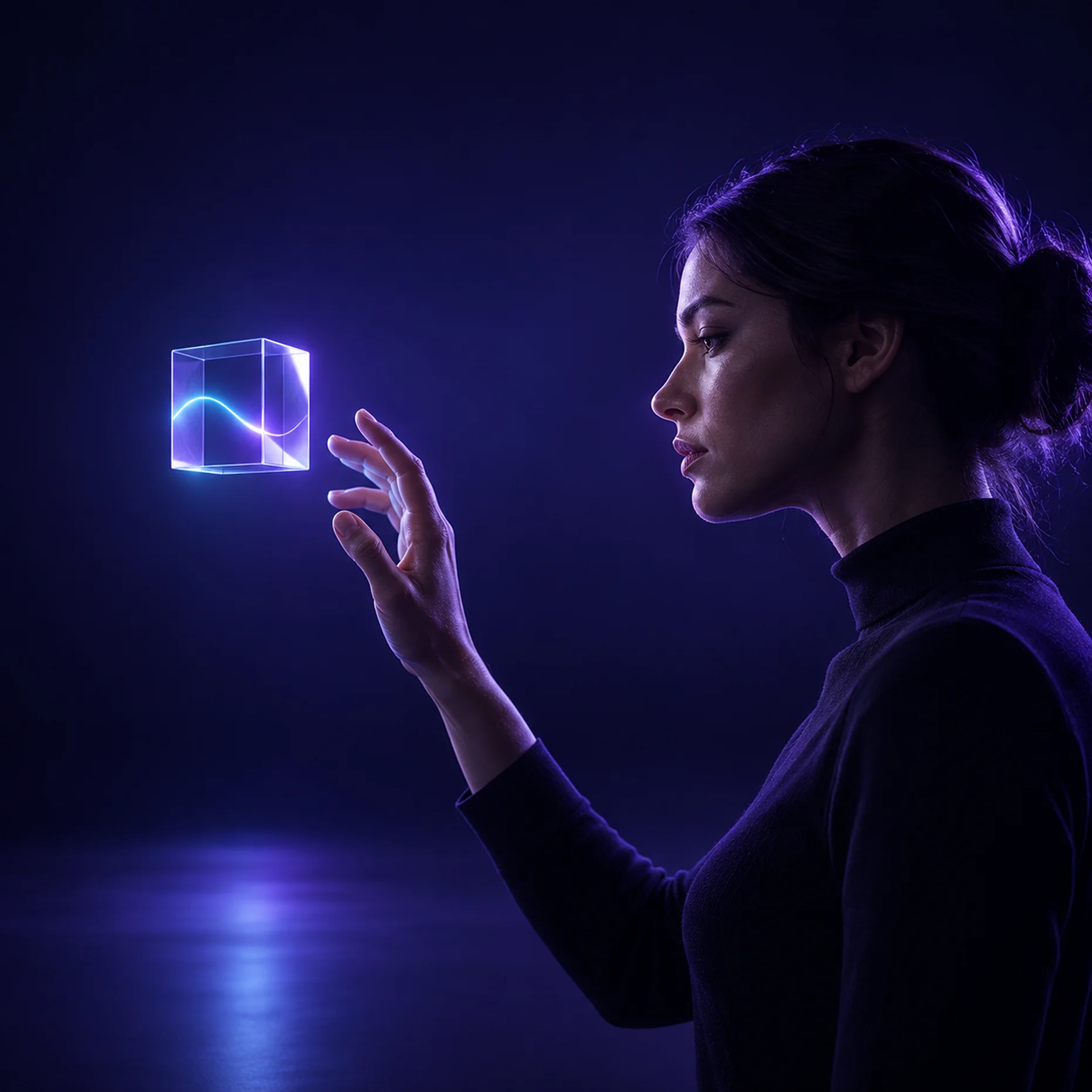 A risk analyst working inside an immersive control environment